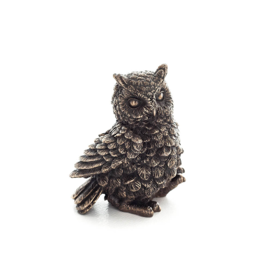 Owl or Glaucus with raised left leg 7cm Veronese Electrolytic Bronze Full Body Statuette Veronese 5 - grifon.se 