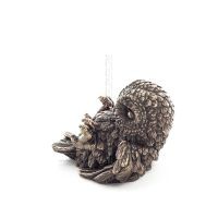 Owl or Glauca: the sacred bird, symbol of wisdom, prudence, reclining 7cm Veronese Bronze Electrolysis Full Body Veronese 2 - gr