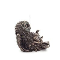 Owl or Glauca: the sacred bird, symbol of wisdom, prudence, reclining 7cm Veronese Bronze Electrolysis Full Body Veronese 4 - gr