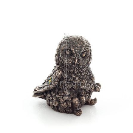 Κουκουβάγια ή Γλαύκα: το ιερό πουλί, σύμβολο σοφίας, σύνεσης,7εκ Ολόσωμο αγαλματίδιο με Ηλεκτρόλυση μπρούτζου Veronese Βερονέζ 1