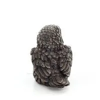 Owl or Glaucus: the sacred bird, symbol of wisdom, prudence, 7cm Full-length statuette with Veronese Bronze Electrolysis Verones