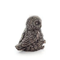 Owl or Glaucus: the sacred bird, symbol of wisdom, prudence, 7cm Full-length statuette with Veronese Bronze Electrolysis Verones