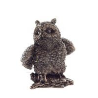 Owl or Glaucus: the sacred bird, symbol of wisdom, prudence, 6.5cm Veronese Bronze Electrolysis Full Body Statuette Veronese 1 -