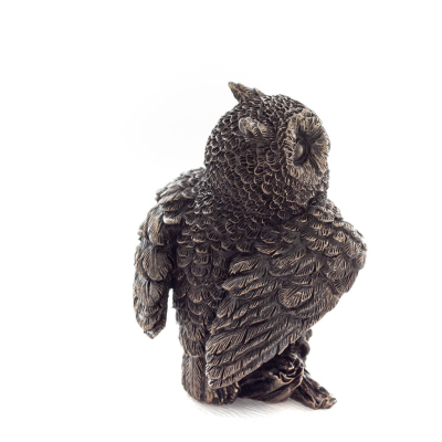 Owl or Glaucus: the sacred bird, symbol of wisdom, prudence, 6.5cm Veronese Bronze Electrolysis Full Body Statuette Veronese 5 -