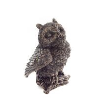 Owl or Glaucus: the sacred bird, symbol of wisdom, prudence, 6.5cm Veronese Bronze Electrolysis Full Body Statuette Veronese 6 -