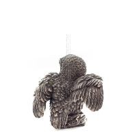 Owl or Glaucus: the sacred bird, symbol of wisdom, prudence, 6cm Veronese Bronze Electrolysis Full Body Statuette Veronese 3 - g