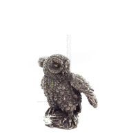 Owl or Glaucus: the sacred bird, symbol of wisdom, prudence, 6cm Veronese Bronze Electrolysis Full Body Statuette Veronese 6 - g