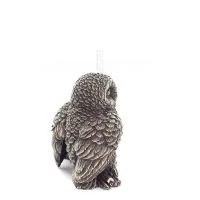 Uggla eller Glauca: den heliga fågeln, symbol för visdom, försiktighet, med kycklingar 6 cm Helkropp med Veronese bronselektroly