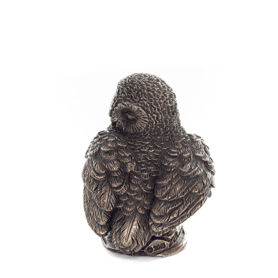 Owl or Glaucus on a rock with face back left 6cm Veronese Bronze Electroplating Full Length Statuette Veronese 2 - grifon.se 