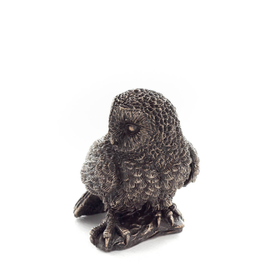 Owl or Glaucus: the sacred bird, symbol of wisdom, prudence, 6cm Veronese Bronze Electrolytic Full Body Statuette Veronese 2 - g