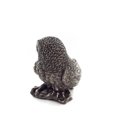 Owl or Glaucus: the sacred bird, symbol of wisdom, prudence, 6cm Veronese Bronze Electrolytic Full Body Statuette Veronese 3 - g
