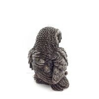 Owl or Glaucus: the sacred bird, symbol of wisdom, prudence, 6cm Veronese Bronze Electrolytic Full Body Statuette Veronese 5 - g