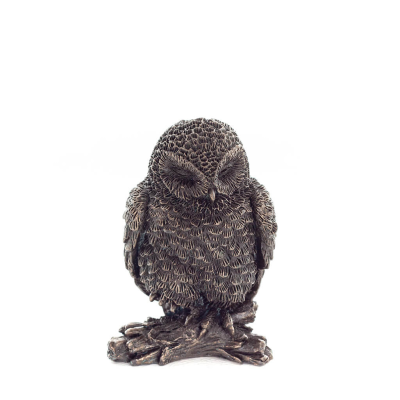 Owl or Glaucus: the sacred bird, symbol of wisdom, prudence, 6cm Veronese Bronze Electrolysis Full Body Statuette Veronese 1 - g