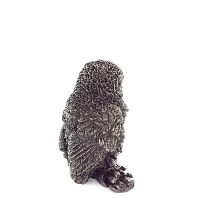 Owl or Glaucus: the sacred bird, symbol of wisdom, prudence, 6cm Veronese Bronze Electrolysis Full Body Statuette Veronese 5 - g
