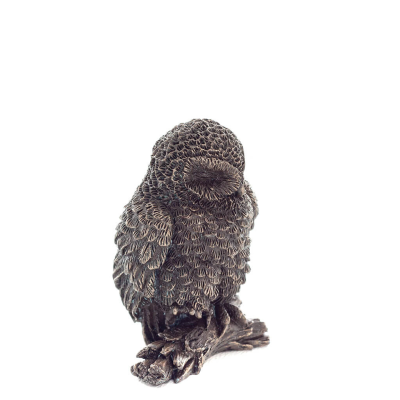 Owl or Glaucus: the sacred bird, symbol of wisdom, prudence, 6cm Veronese Bronze Electrolysis Full Body Statuette Veronese 6 - g