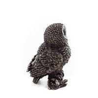 Κουκουβάγια ή Γλαύκα σε κλαδί με πρόσωπο αριστερά 6εκ Ολόσωμο Αγαλματίδιο με Ηλεκτρόλυση μπρούτζου Veronese Βερονέζ 5 - grifon.s