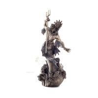 Neptune: The God of the Sea, Earthquakes, Earth, Storms and Words in Wave 28.5cm Veronese Bronze Electrolysis Statuette Veronese