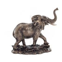 Elephant: symbol of strength, protection, wisdom and good luck 16cm Veronese Bronze Electroplating Full Body Figurine Veronese 1