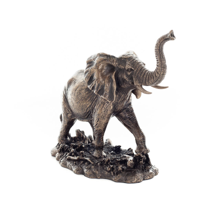 Elefant: symbol för styrka, skydd, visdom och lycka 16 cm Veronese brons galvaniserad helkroppsfigur Veronese 2 - grifon.se 