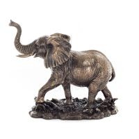 Elefant: symbol för styrka, skydd, visdom och lycka 16 cm Veronese brons galvaniserad helkroppsfigur Veronese 4 - grifon.se 