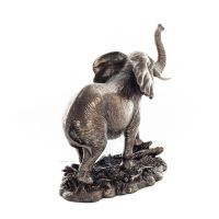Elefant: symbol för styrka, skydd, visdom och lycka 16 cm Veronese brons galvaniserad helkroppsfigur Veronese 6 - grifon.se 