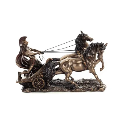 Achilles: the invulnerable warrior and king in a chariot 17cm Veronese Bronze Electrolysis Statue, Ancient Greece Veronese 1 - g