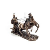 Achilles: the invulnerable warrior and king in a chariot 17cm Veronese Bronze Electrolysis Statue, Ancient Greece Veronese 2 - g