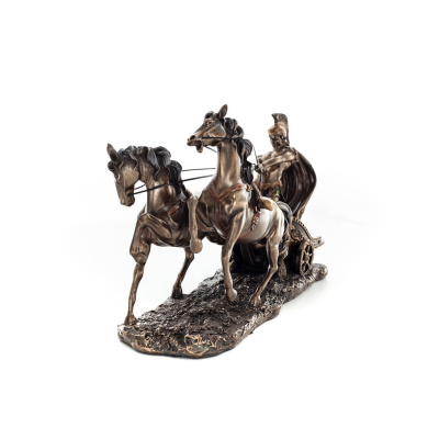 Achilles: the invulnerable warrior and king in a chariot 17cm Veronese Bronze Electrolysis Statue, Ancient Greece Veronese 3 - g