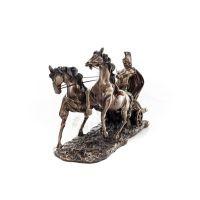 Achilles: the invulnerable warrior and king in a chariot 17cm Veronese Bronze Electrolysis Statue, Ancient Greece Veronese 3 - g