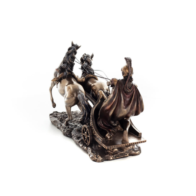 Achilles: the invulnerable warrior and king in a chariot 17cm Veronese Bronze Electrolysis Statue, Ancient Greece Veronese 5 - g