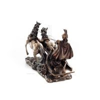 Achilles: the invulnerable warrior and king in a chariot 17cm Veronese Bronze Electrolysis Statue, Ancient Greece Veronese 5 - g