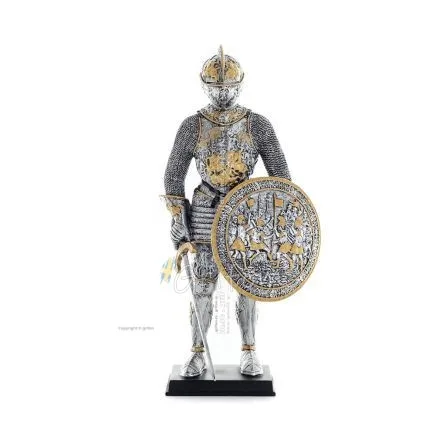 Medeltida riddare Silver Guld Färg 33 cm helkropp Veronese brons elektrolysstaty, antikens Grekland Veronese 1 - grifon.se 