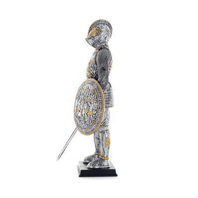 Medeltida riddare Silver Guld Färg 33 cm helkropp Veronese brons elektrolysstaty, antikens Grekland Veronese 2 - grifon.se 