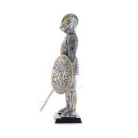 Medieval Knight Silver Gold Color 33cm Full Body Veronese Bronze Electrolysis Statue, Ancient Greece Veronese 2 - grifon.se 