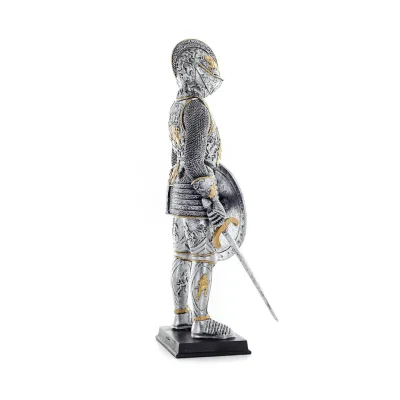 Medeltida riddare Silver Guld Färg 33 cm helkropp Veronese brons elektrolysstaty, antikens Grekland Veronese 4 - grifon.se 