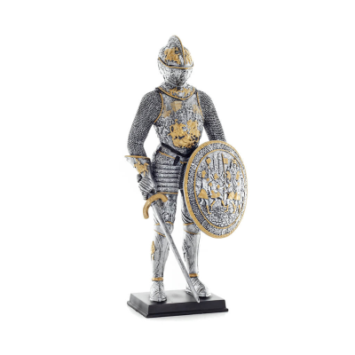 Medeltida riddare Silver Guld Färg 33 cm helkropp Veronese brons elektrolysstaty, antikens Grekland Veronese 5 - grifon.se 