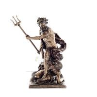 Poseidon: God of the Sea, Earthquakes, Earth, Storms and Words 28.5cm Veronese Bronze Electrolytic Full Body Statuette Veronese 