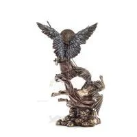 Ärkeängeln Michael: Gudliknande, One of the First Lords 33,5 cm Veronese brons elektrolytisk helkroppsstaty, Christian Veronese 