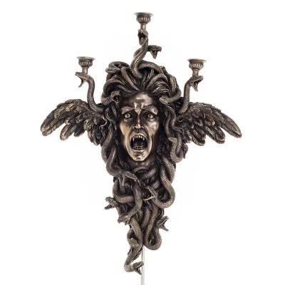 Medusa: The wild-eyed mermaid, Wall sconce 50x61.5cm Bust, Veronese bronze electrolysis Veronese 1 - grifon.se 