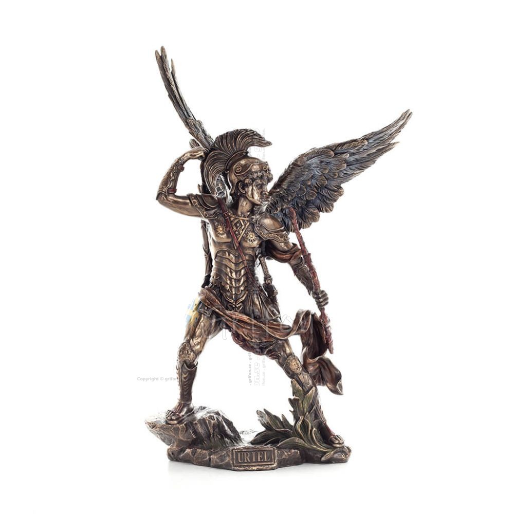 Archangel Uriel: The Light of God 34cm Veronese Bronze Electroplated Full Body Statue, Christian Veronese 1 - grifon.se 