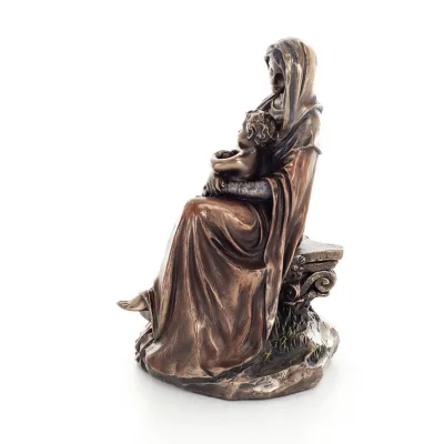 Jungfru Maria Jungfru Maria eller Theotokos med Jesus Kristus 17 cm Veronese Brons Elektrolys Helkroppsstaty Veronese 2 - grifon