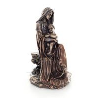 Virgin Mary the Virgin Mary or Theotokos with Jesus Christ 17cm Veronese Bronze Electrolysis Full Body Statue Veronese 5 - grifo