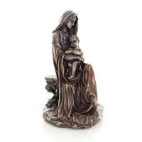 Virgin Mary the Virgin Mary or Theotokos with Jesus Christ 17cm Veronese Bronze Electrolysis Full Body Statue Veronese 5 - grifo