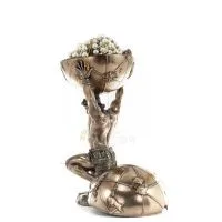 Atlas eller Atlas, Titan: The leader of the Titanids 32,5 cm Veronese Bronze Electrolysis Smyckeskrin, förvaringsfodral Veronese