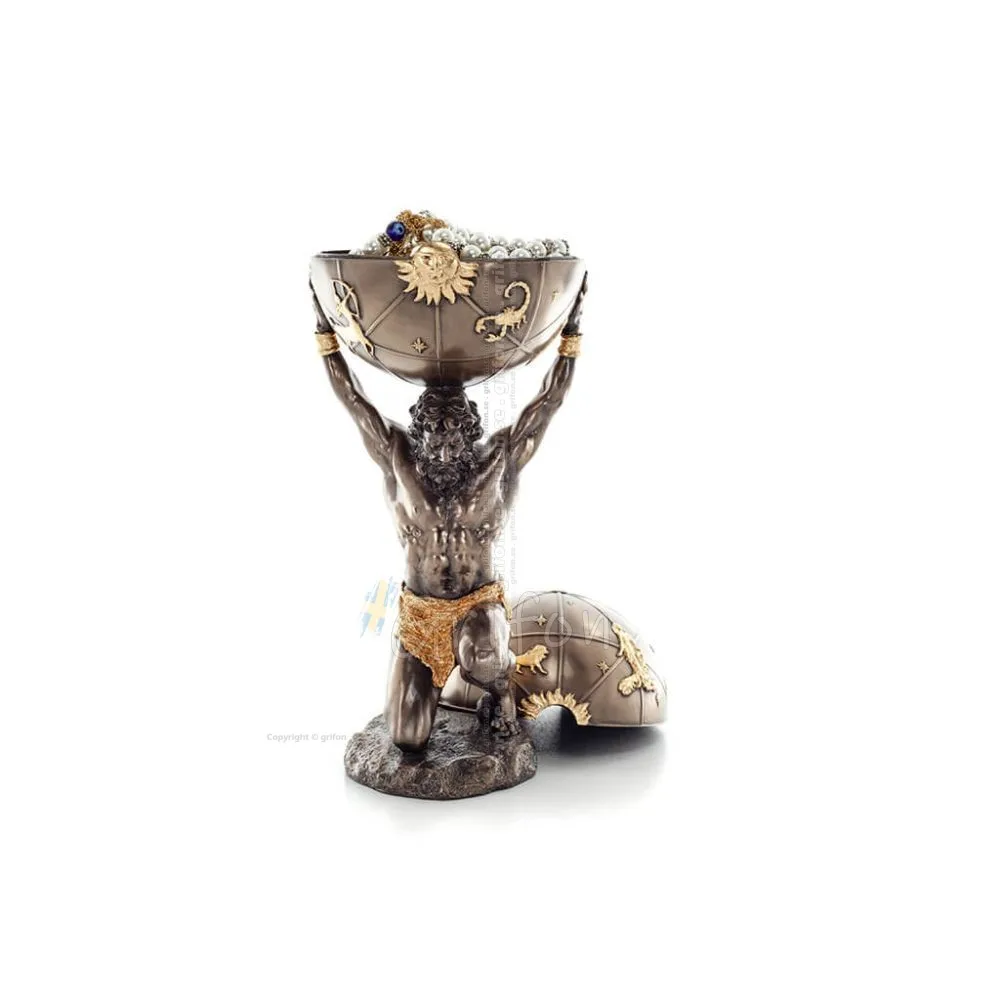 Atlas 32,5 cm smyckeskrin, smyckeskrin, fodral för förvaring, med Veronese bronselektrolys, antikens Grekland Veronese 1 - grifo