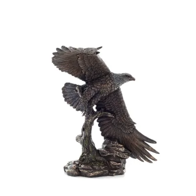 Eagle catching fish & flying over the wave 38 cm Full-body statue with Bronze Electrolysis Veronese Veronese 6 - grifon.se 