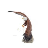 Colored eagle appearing to fly over a tree trunk, 39 cm full-body alabaster statue, Decorative Veronese 2 - grifon.se 