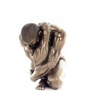 Modern Crouching Nude Man 15cm Veronese Bronze Electroplating Full Body Statue Veronese 2 - grifon.se 