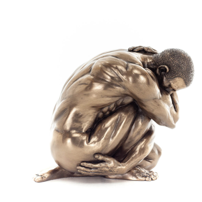 Modern Crouching Nude Man 15cm Veronese Bronze Electroplating Full Body Statue Veronese 6 - grifon.se 