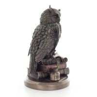 Owl or Glaucus: the sacred bird, symbol of wisdom, prudence, 23cm Veronese Bronze Electrolysis Full Body Statue Veronese 5 - gri